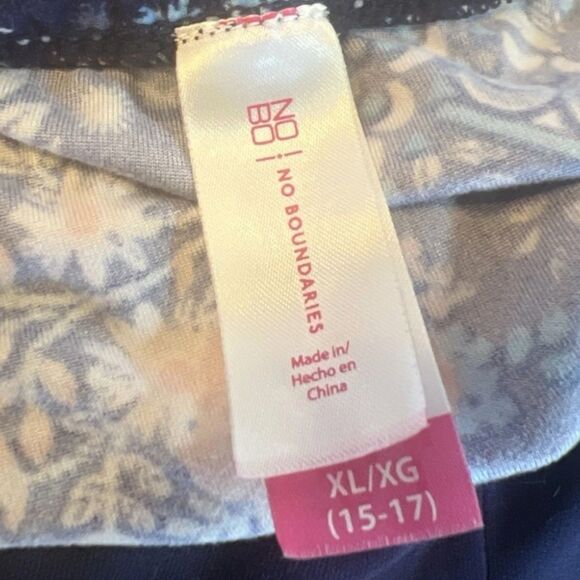 Y2K Boho Floral Maxi Romper Crisscross Top Split Skirt Overlay NoBo XL Shorts - Picture 3 of 11